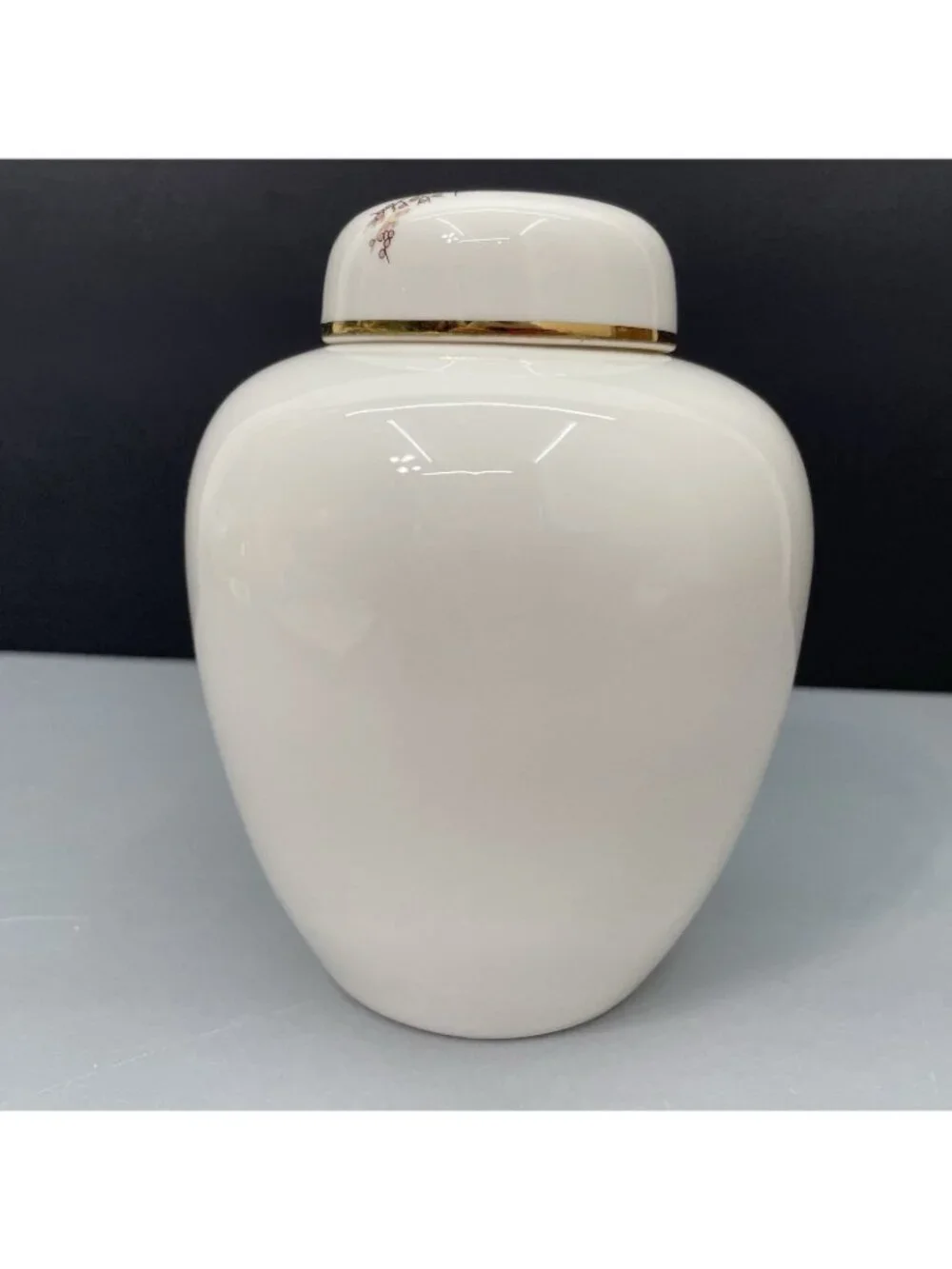 Vintage 70s Japan Yamaji Ginger Jar Peacocks Floral Porcelain Hand Painted